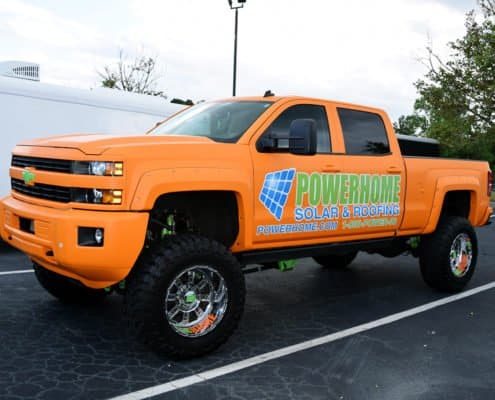 Power Home Solar Pick Up Truck Wrap