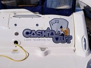 Cashed Out Boat Name Vehicle Lettering